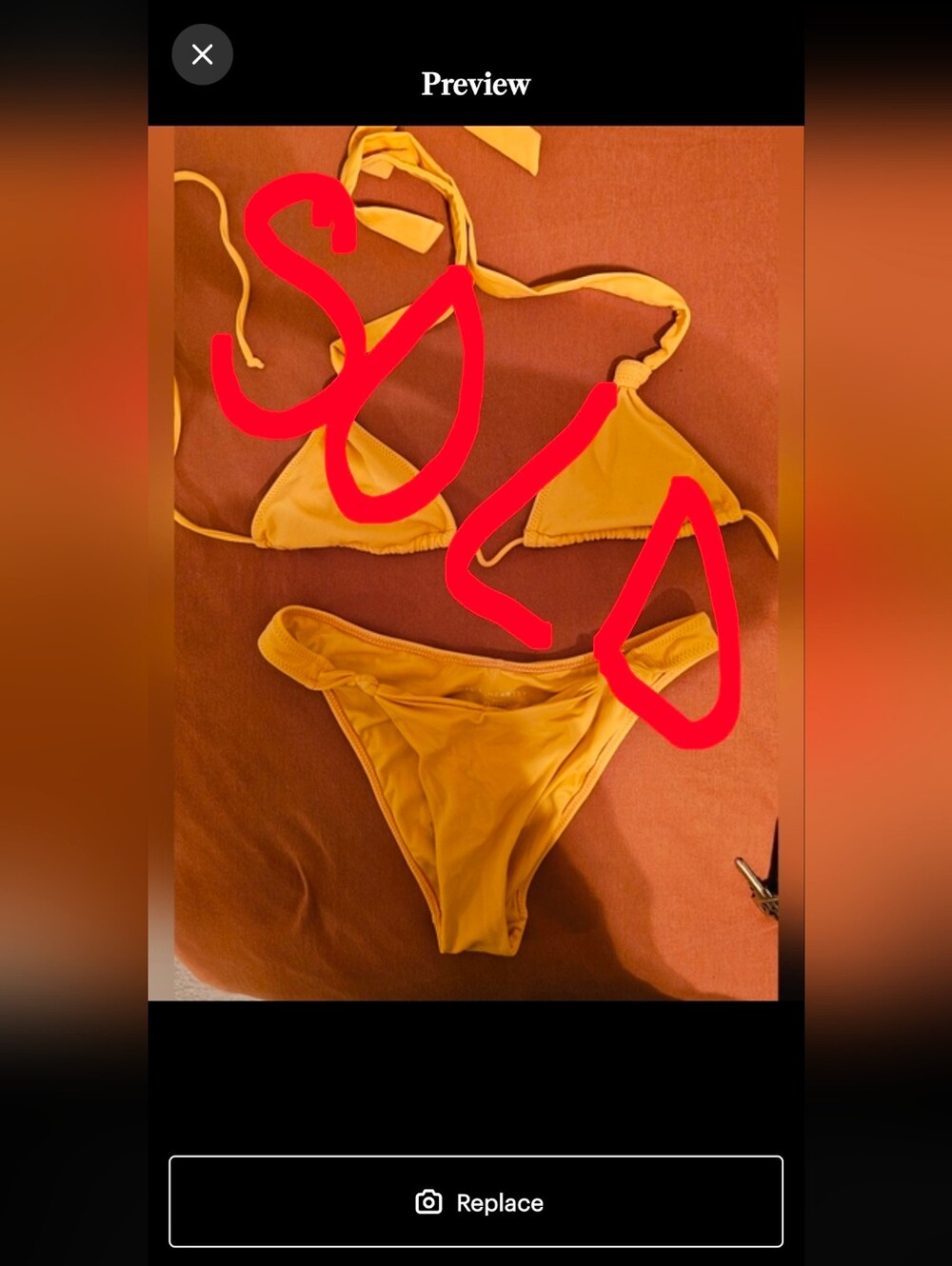 Swimsuit Pacsun Top medium Bottom small (orange)